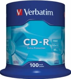 CD-R VERBATIM  700MB, 80min, viteza 52x, 100 buc, spindle, "43411"