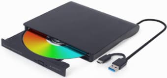 Gembird external DVD/CD drive, black (DVD-USB-03) musta