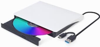 Gembird DVD-USB-03-BW optical disc drive DVD±RW Black, White musta, Valkoinen