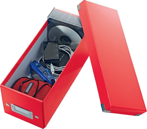 Leitz Click & Store WOW CD/DVD opbevaringsboks 160 diske rød pap (60410026)