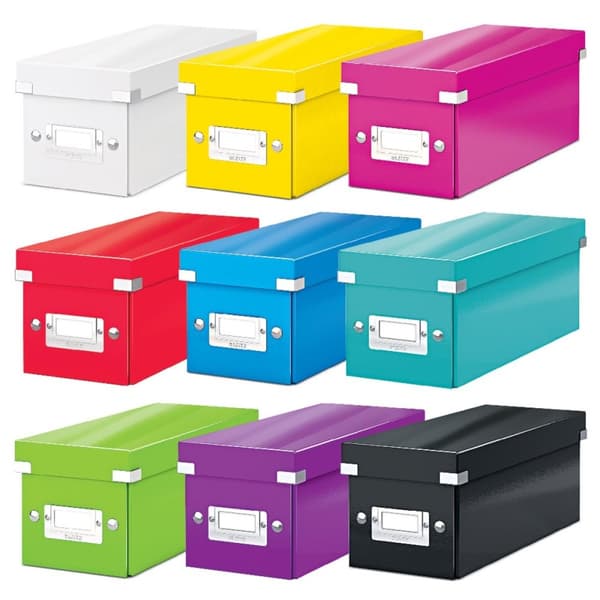 Leitz Click & Store WOW CD/DVD opbevaringsboks 160 diske rød pap (60410026)