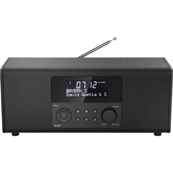 Bärbar radio - Hama - DR1400 - DAB+/DMB/FM - 3 W - 2,9" LCD-skärm - USB Typ-B