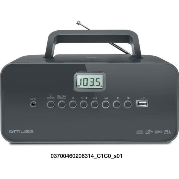 MUSE M-28 DG Bärbar Radio - CD - USB - Svart