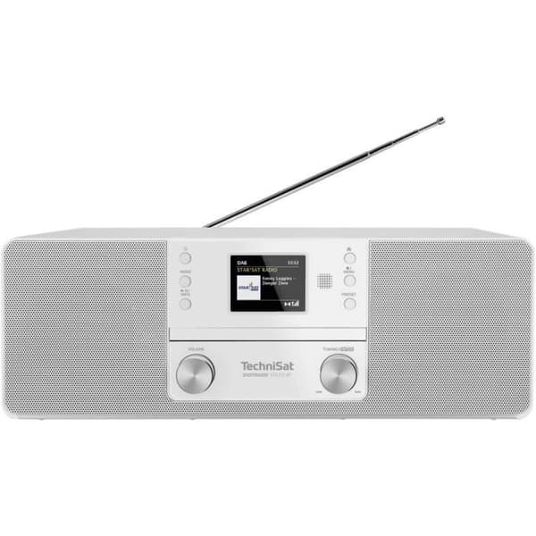 Radio-CD-spelare DAB+ - TECHNISAT - DIGITRADIO 370 CD BT - Vit - 2 högtalare 5W - Färgskärm
