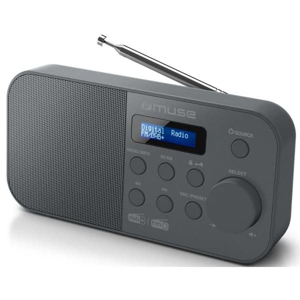 Bärbar radio - MUSE - M-109 DB - DAB+ och FM - Dubbel väckarklocka - Inbyggd högtalare