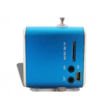 En superb mini grön mp3/radio kub högtalare ljud musik högtalare