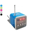 Miniatyrbild 1 av 4: En superb mini svart mp3/radio kub högtalare ljud musik högtalare