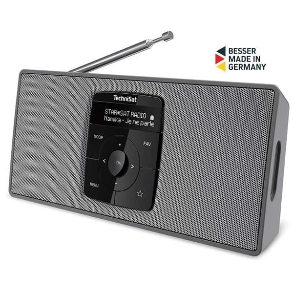 TechniSat DIGITRADIO 2 S Radio Dab+/FM stereo med Bluetooth ljudöverföring Svart/silver - 0000/3911