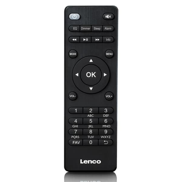 DAB+ och FM stereo internetradio - Lenco DIR-141BK - Silver-Svart