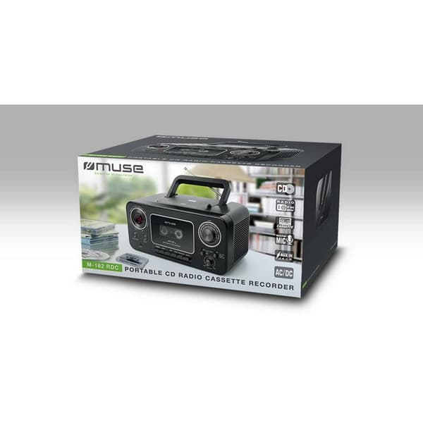 Boombox - MUSE - Radio CD K7 M 182 RDC - CD-spelare, Radio, Kassettspelare - Integrerad mikrofon