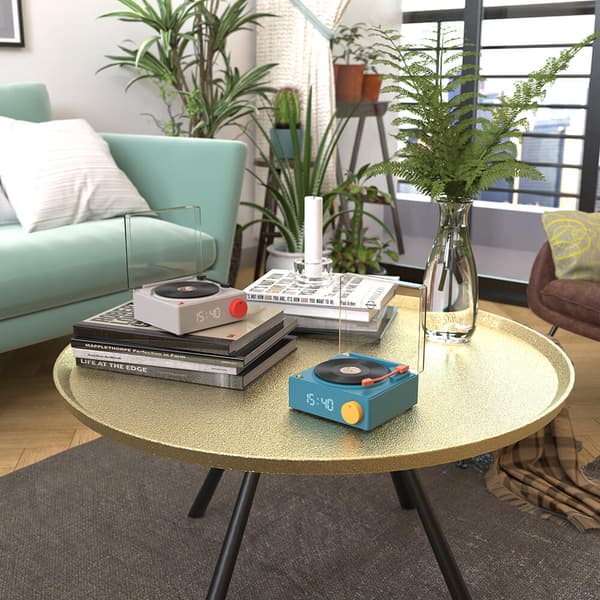 Kaiutin Herätyskello Vinyyli Retro Harmaa