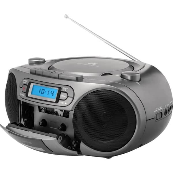 DAB+ Radio - EKG - CDR 999 - CD/kassettspelare - Silver - 2x3W Stereo