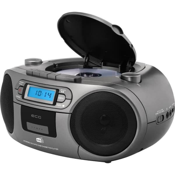 DAB+ Radio - EKG - CDR 999 - CD/kassettspelare - Silver - 2x3W Stereo