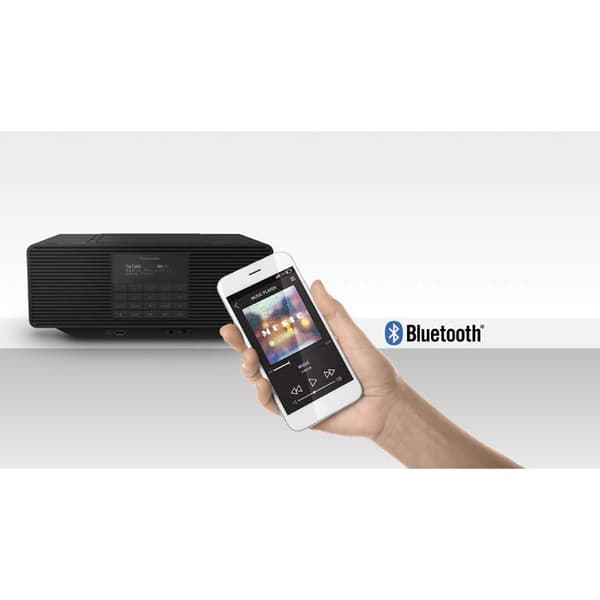 Panasonic Radio allt-i-ett RX-D70BTEG-K FM/DAB/DAB+ Bluetooth CD-spelare USB Svart Nätström/Batterier Fransk Version