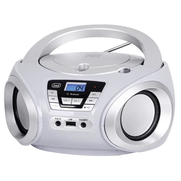 Boombox CD CMP 544 BT White Trevi - CD-spelare, FM-radio, Bluetooth, USB och AUX-IN