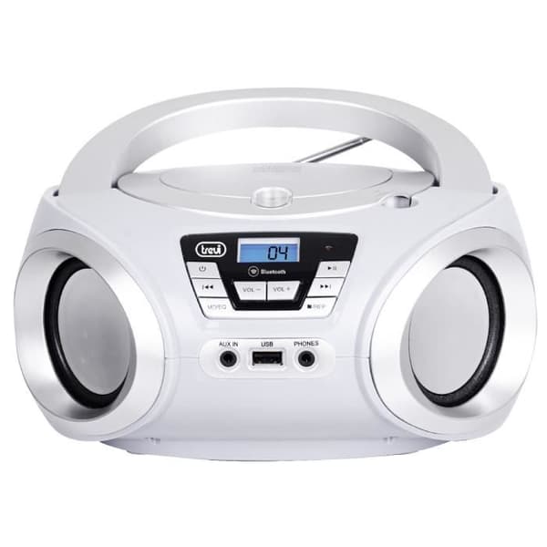 Boombox CD CMP 544 BT White Trevi - CD-spelare, FM-radio, Bluetooth, USB och AUX-IN