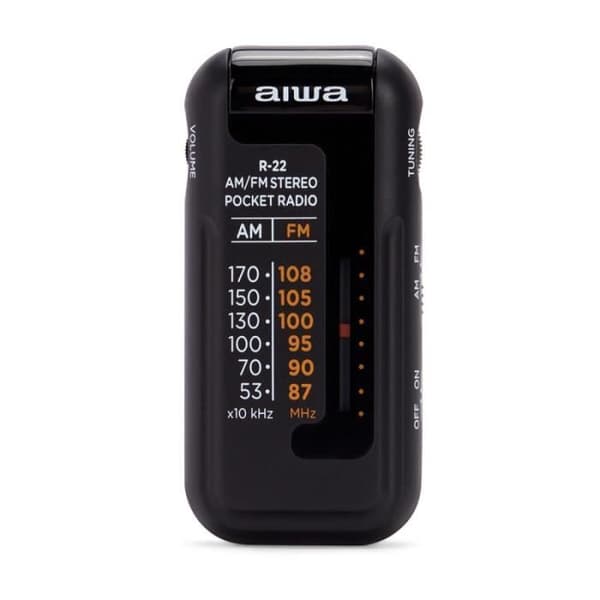 Aiwa R22BK Svart AM/FM Mini Transistor Radio