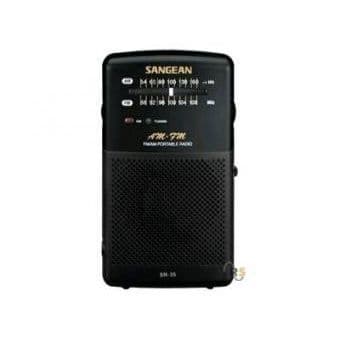 Bärbar radio - SANGEAN SR35 - Dual band FM/AM - Integrerad högtalare - Svart