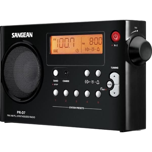SANGEAN Paket PR-D7 Digital FM/AM Radio Svart