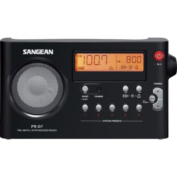 SANGEAN Paket PR-D7 Digital FM/AM Radio Svart