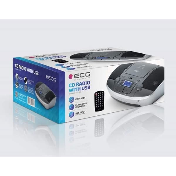 Radio CD - ECG - CDR 1000 U Titan – CD/MP3-spelare – USB-port – Digital FM-tuner – LCD-skärm – Fjärrkontroll – 2 x 3 W- USED