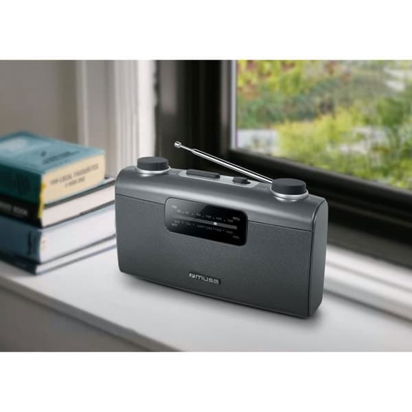 MUSE M-058 R bärbar radio - aux-ingång - Grå - FM/MW