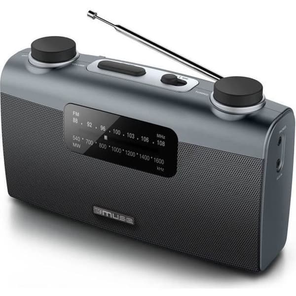 MUSE M-058 R bärbar radio - aux-ingång - Grå - FM/MW