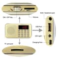 Miniatyrbild 2 av 6: Retekess PR11 Bärbar Radio, FM AM Batteri och Nätdrift, MP3, Högtalare, Stöd för TF-kort/USB, Ficklampa, för Överlevnad, Resa