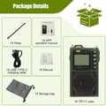 Miniatyrbild 6 av 6: Reteness TR111 Bärbar Multiband Radio, FM VHF AM SW WB Radio, SOS Stereo Bas Alarm, Smart APP Fjärrkontroll, MP3/TF