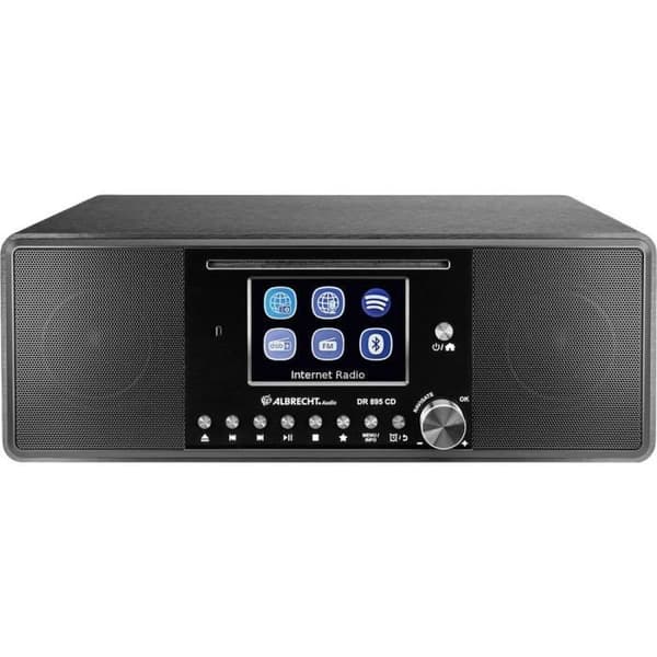ALBRECHT DR 895 bordsradio - DAB+, FM, internetradio, CD, USB, WiFi svart