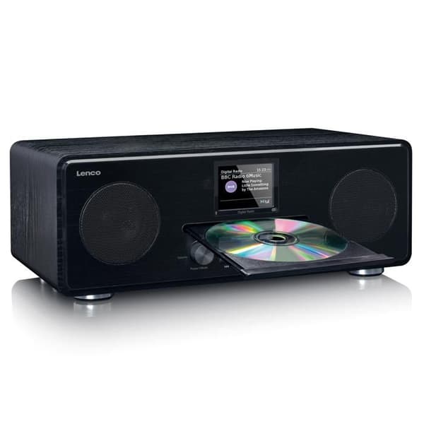 Lenco DAR-061BK - DAB+/FM-radio med CD-spelare och Bluetooth® - Svart