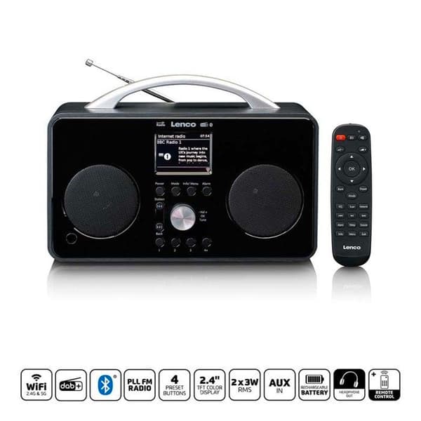 Lenco PIR-645BK - FM / Internet / DAB+ Radio med Bluetooth® - Svart