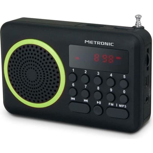 MET 477202 Bärbar FM-radio Grön