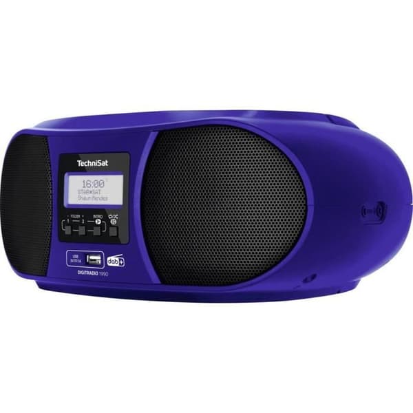TechniSat DIGITRADIO 1990 CD-radiospelare - Blå - DAB+, FM AUX, Bluetooth, CD, USB