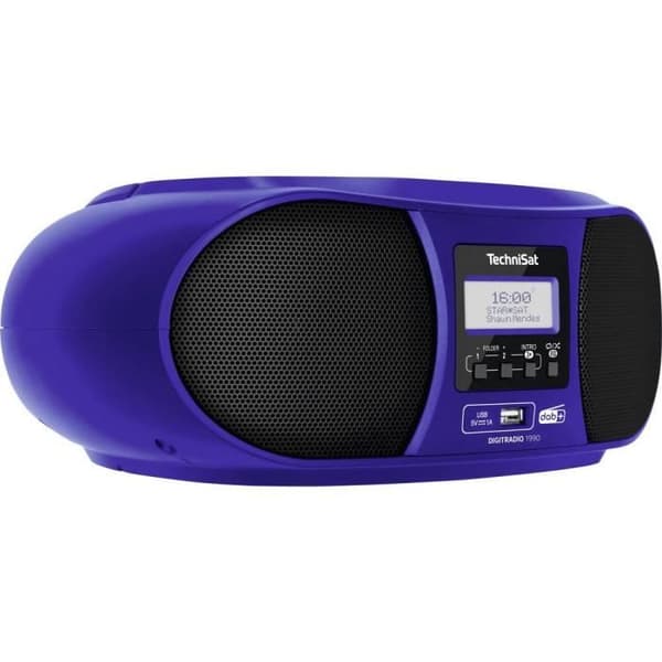 TechniSat DIGITRADIO 1990 CD-radiospelare - Blå - DAB+, FM AUX, Bluetooth, CD, USB