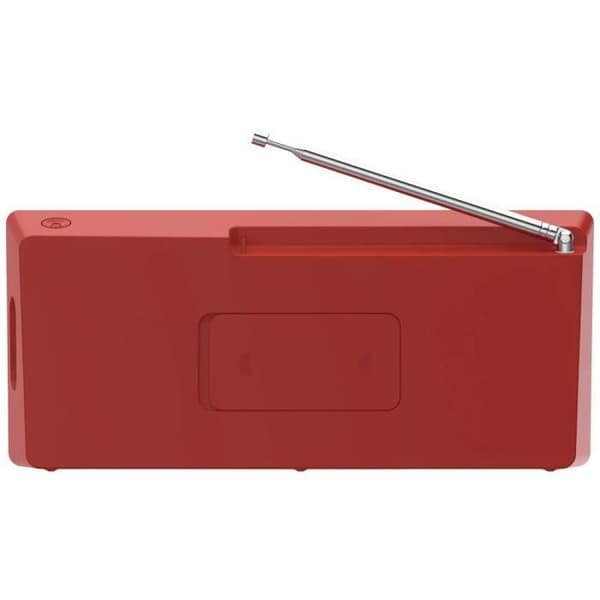 TechniSat DIGITRADIO 2 S Pocketradio DAB+, FM Bluetooth, DAB+, FM-larmfunktion, uppladdningsbar röd, silver
