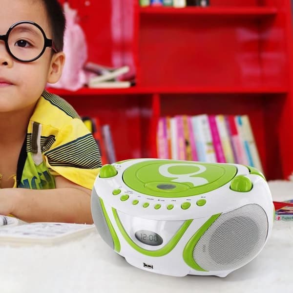 MP3 CD-spelare för barn med USB-port GULLI - vit och grön - 477108