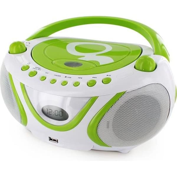 MP3 CD-spelare för barn med USB-port GULLI - vit och grön - 477108