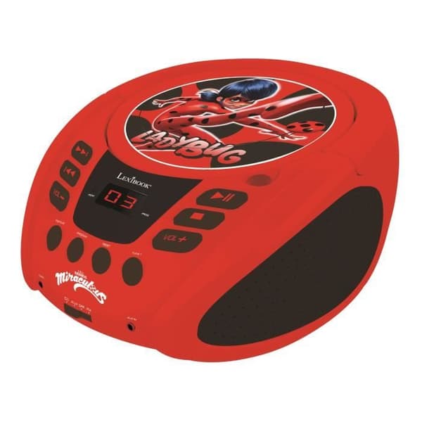 Bärbar CD-spelare med Miraculous mikrofonuttag