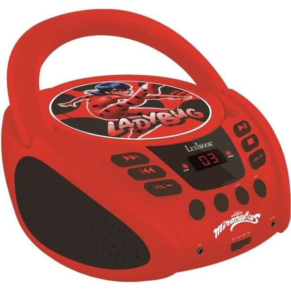 Bärbar CD-spelare med Miraculous mikrofonuttag
