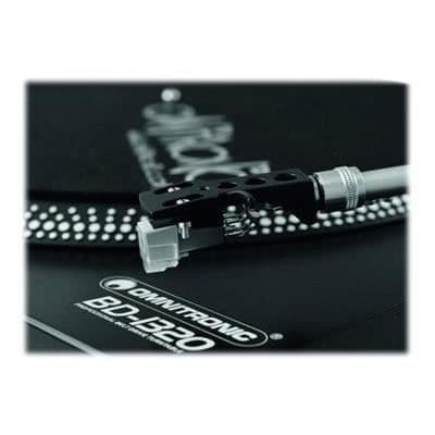 Skivspelare - OMNITRONIC - BD-1320 SVART - Rem - Diskantkontroll - Dammskydd