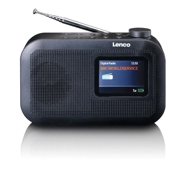 Lenco PDR-026BK - Bärbar DAB+/FM-radio med Bluetooth® - Svart