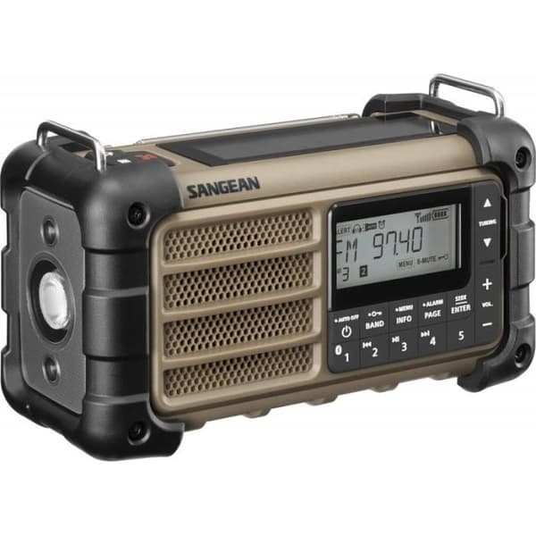 AM/FM-RDS/bluetooth uppladdningsbar radio Brun