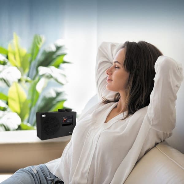 DAB+ och FM RDS digitalradio med färgskärm - svart - METRONIC - Bärbar radio