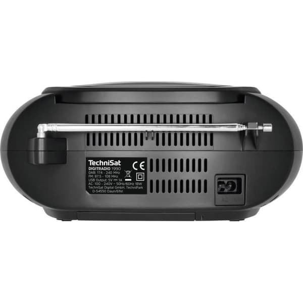 DAB+, FM Bluetooth CD-radiospelare - TECHNISAT - DIGITRADIO 1990 - Svart - Interiör - Elektrisk