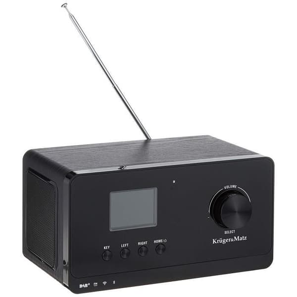 Krüger - Matz Krüger-Matz Internetradio med väderstation, larm, RDS, Bluetooth FM/Dab+, Internet Svart - KM0816