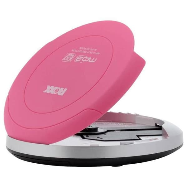 Roxx PCD 501 rosa bärbar CD-spelare CD, CD-R, CD-RW, MP3 rosa, silver