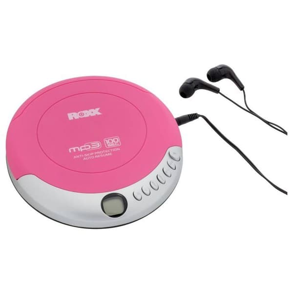 Roxx PCD 501 rosa bärbar CD-spelare CD, CD-R, CD-RW, MP3 rosa, silver