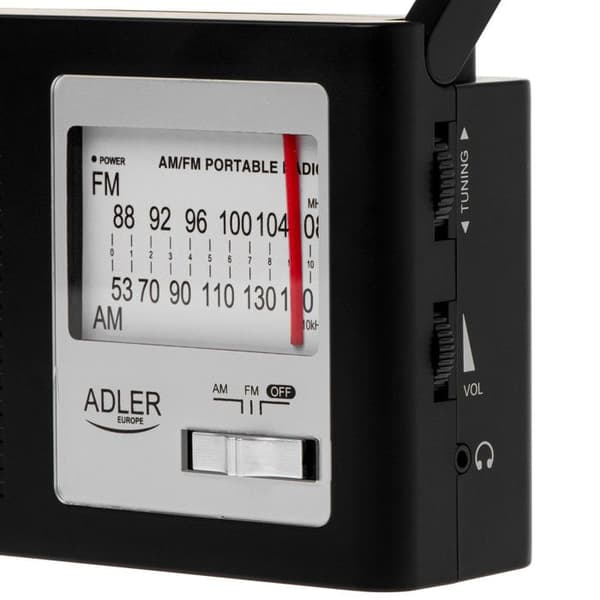 Radio - Adler - AD 1909 - AM/FM - Portabel - Teleskopantenn - Nätadapter/batteri