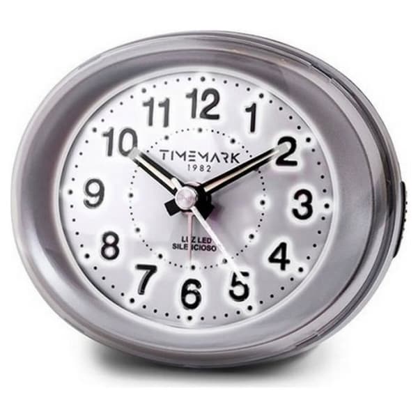 Timemark Analog Alarm Clock Silver (9 x 9 x 5,5 cm) - 8432068001064